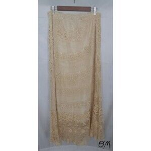 Pat Dahnke Waller, Texas Vintage Custom Made Cream/Ecru Crochet Skirt - Rare!